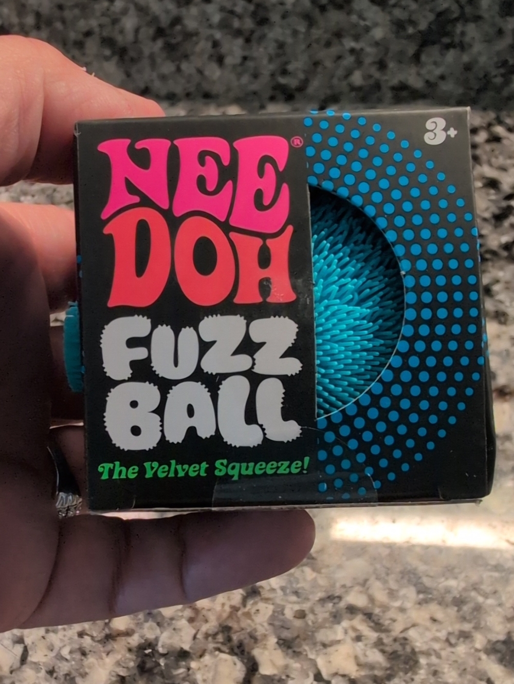 Fuzz Ball Blue Velvet Squeeze Needoh By Schylling